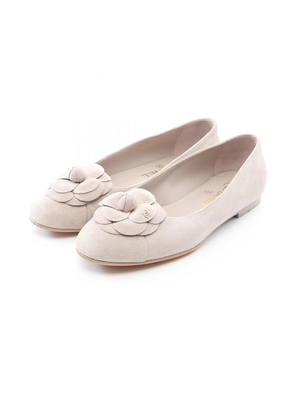 Chanel Camelia Flat Pumps Shoes # 36 #333457C10B